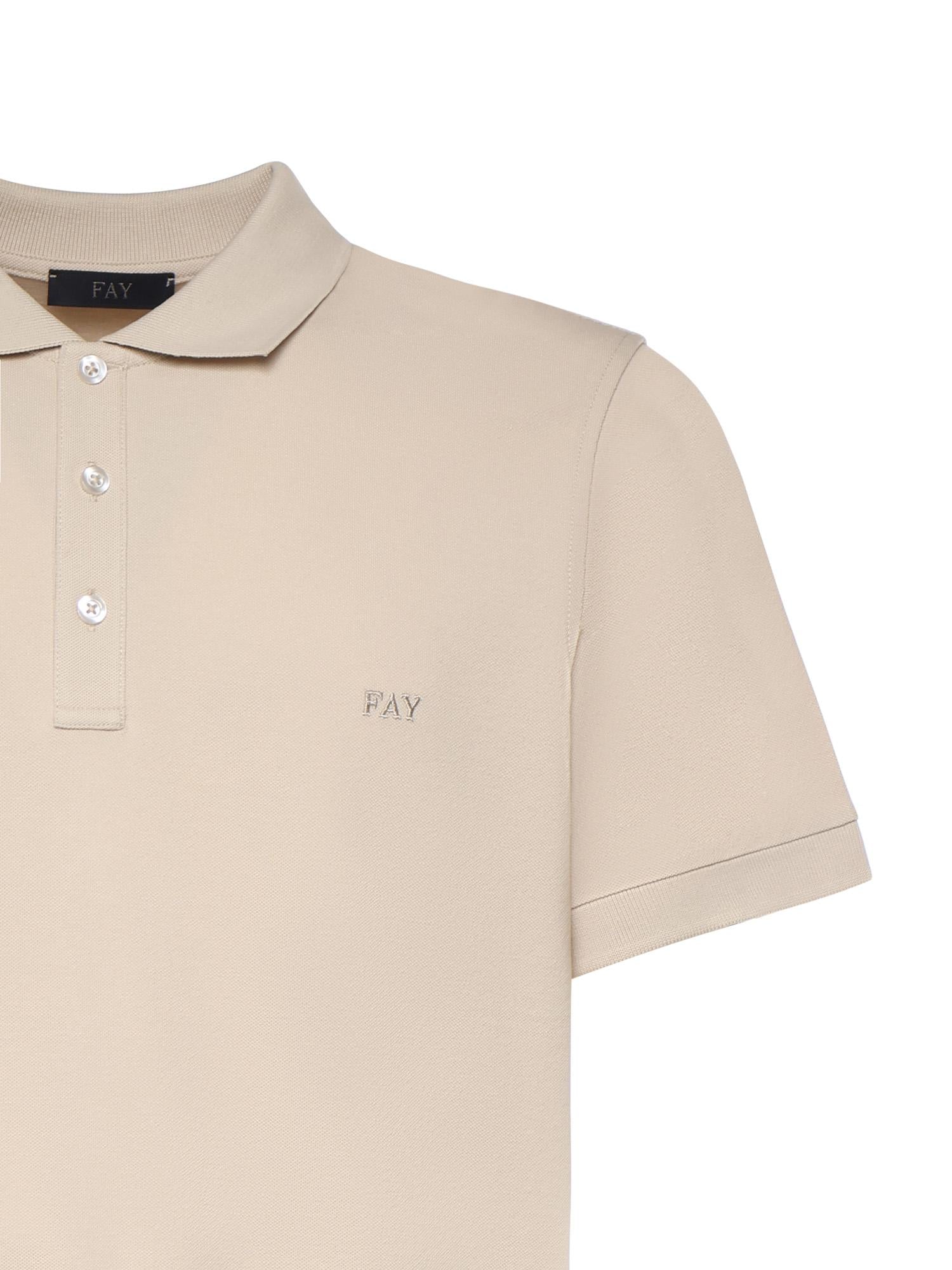 Polo in piquet stretch NPMB252144STDW C002 FAY 
