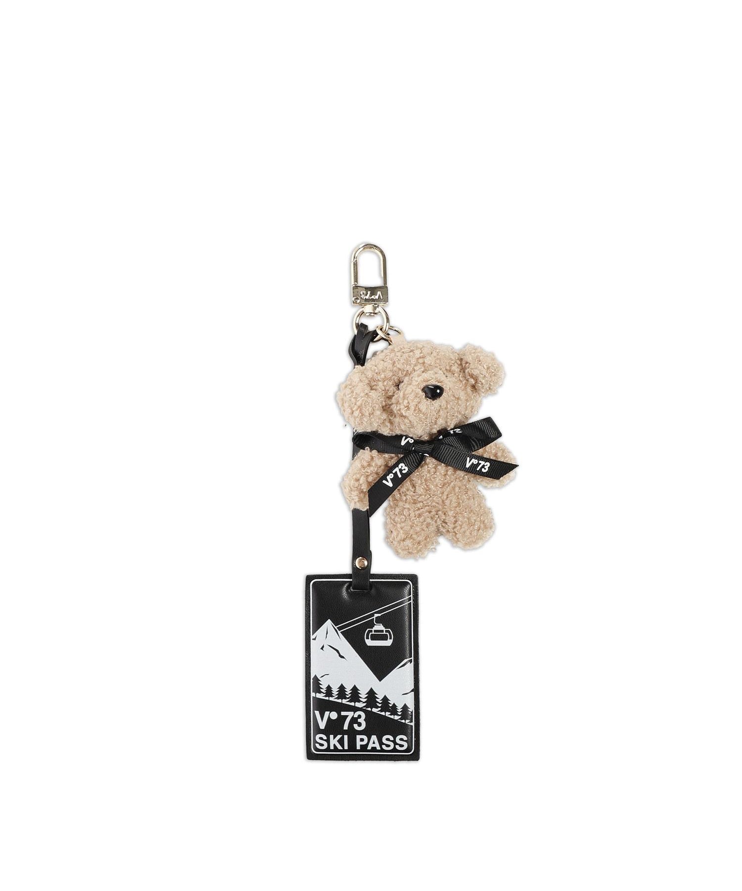 Portachiavi con logo<BR/> 73PC9IX01 DOGINONATURALE/NERO V° 73 