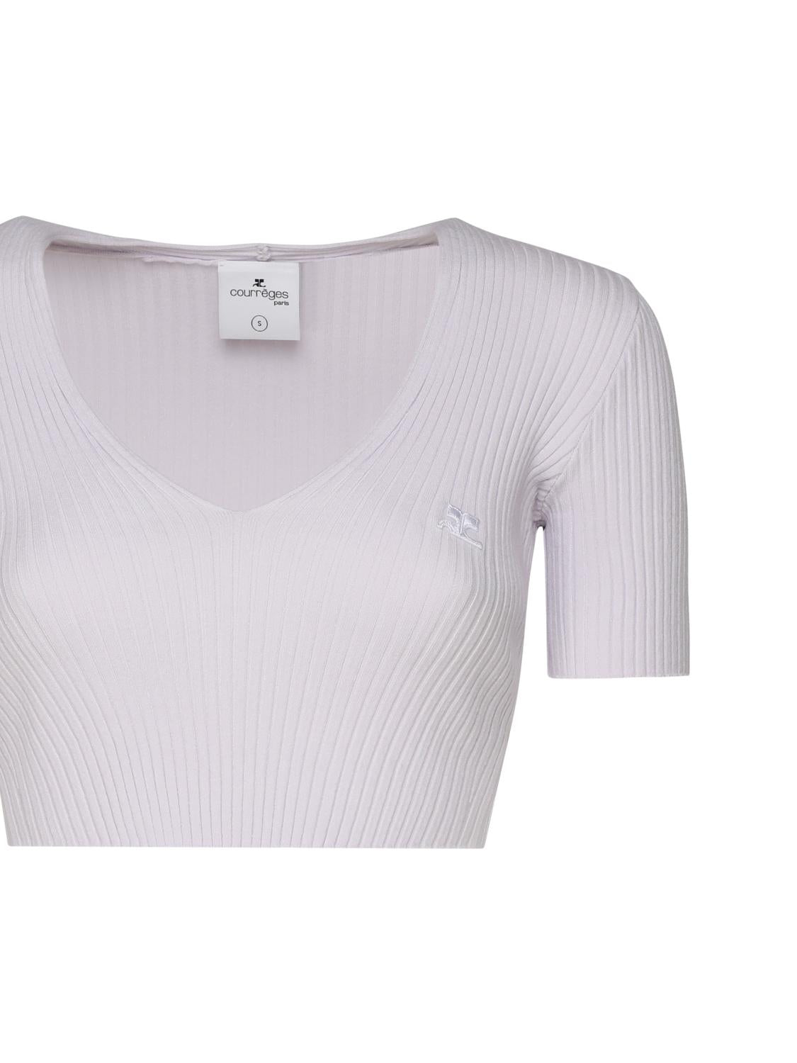 Crop top in cotone 224MPU164FI0001 -0077 COURREGES 