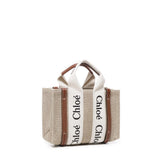 Tote bag mini Woody in lino CHC22AP237I26 90U CHLOÉ 