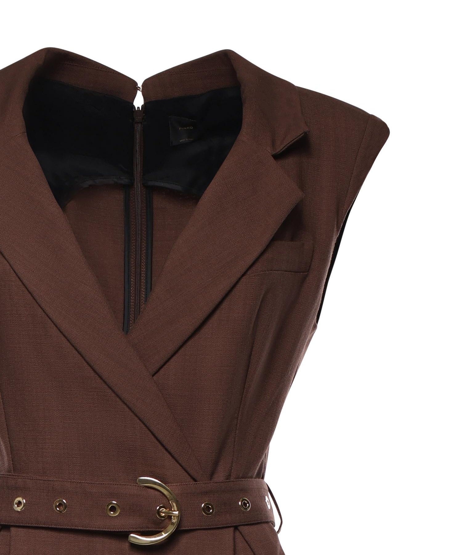 Abito midi a portafoglio con cintura 106565 A2W6L78 PINKO 