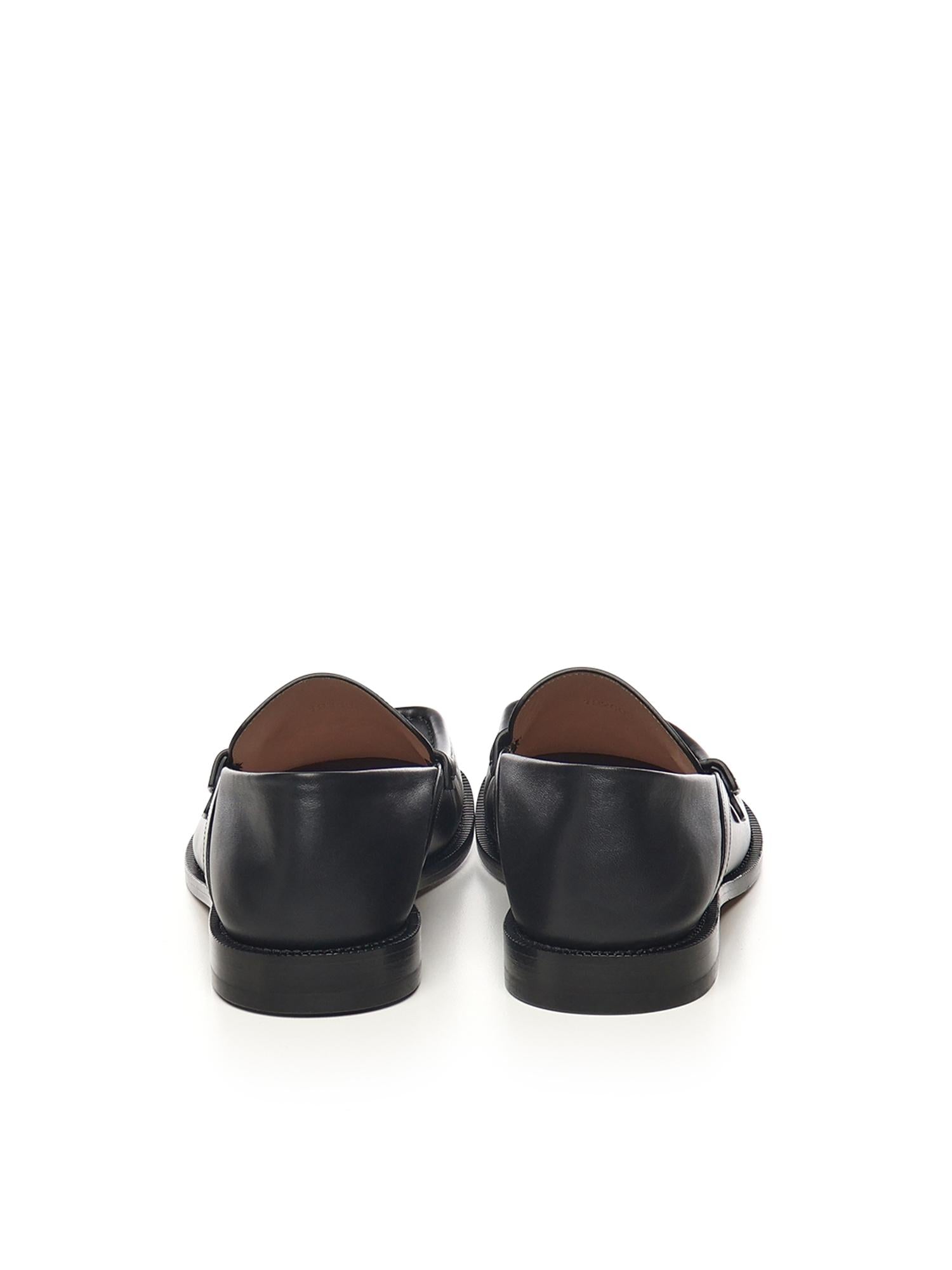 Mocassini Campo Flap Back in pelle di vitello M816290X47 1100 LOEWE 