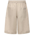 Short Curico in lino e viscosa 026SH168LI CAMEL WOC 
