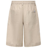 Short Curico in lino e viscosa 026SH168LI CAMEL WOC 
