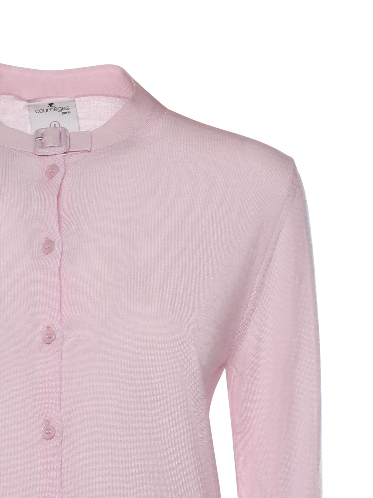Cardigan in lana merino 126MGI045FI0071 5022 COURREGES 