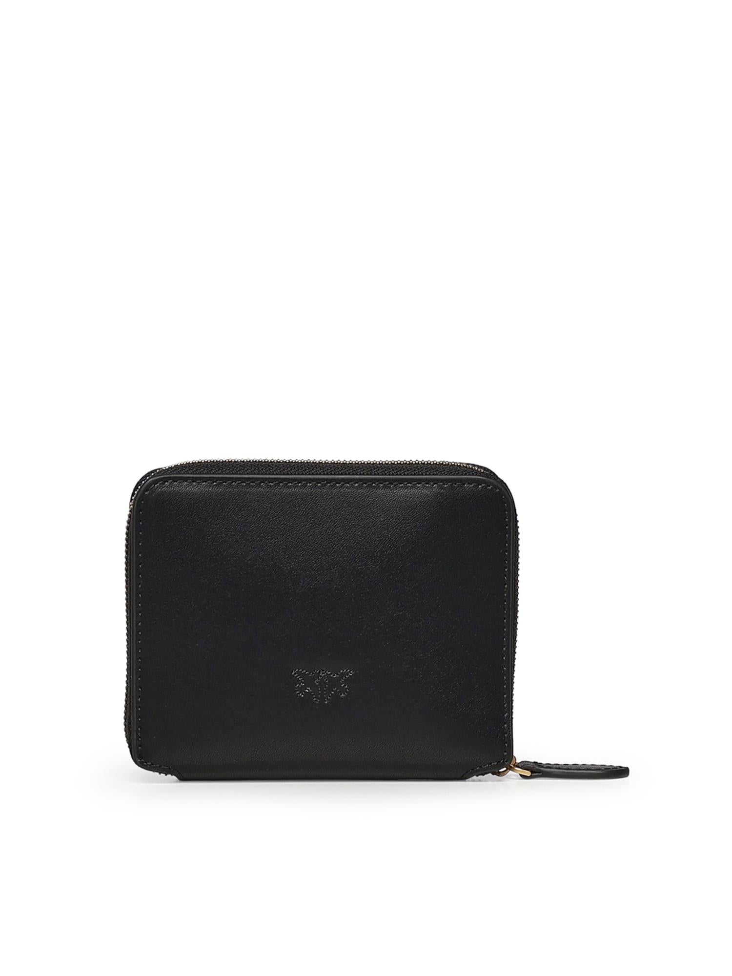 Portafoglio quadrato zip-around in pelle 100249 A0F1Z99Q PINKO 