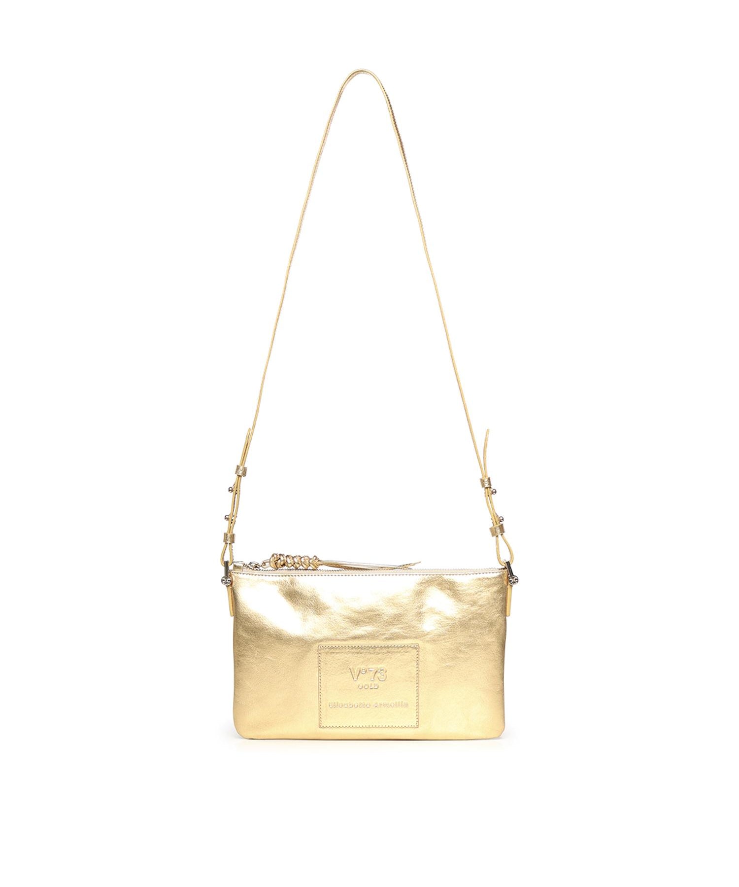 Borsa a tracolla in pelle con logo 73BP9VT03 LOLLI POPPOP GOLD V° 73 