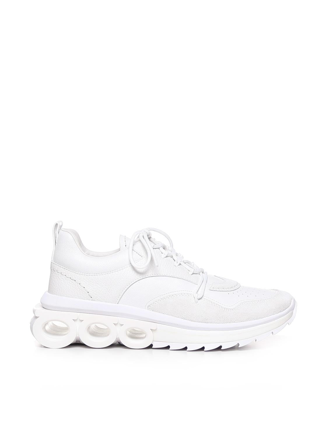 Sneakers con placca Gancini 021581 762773003 FERRAGAMO 