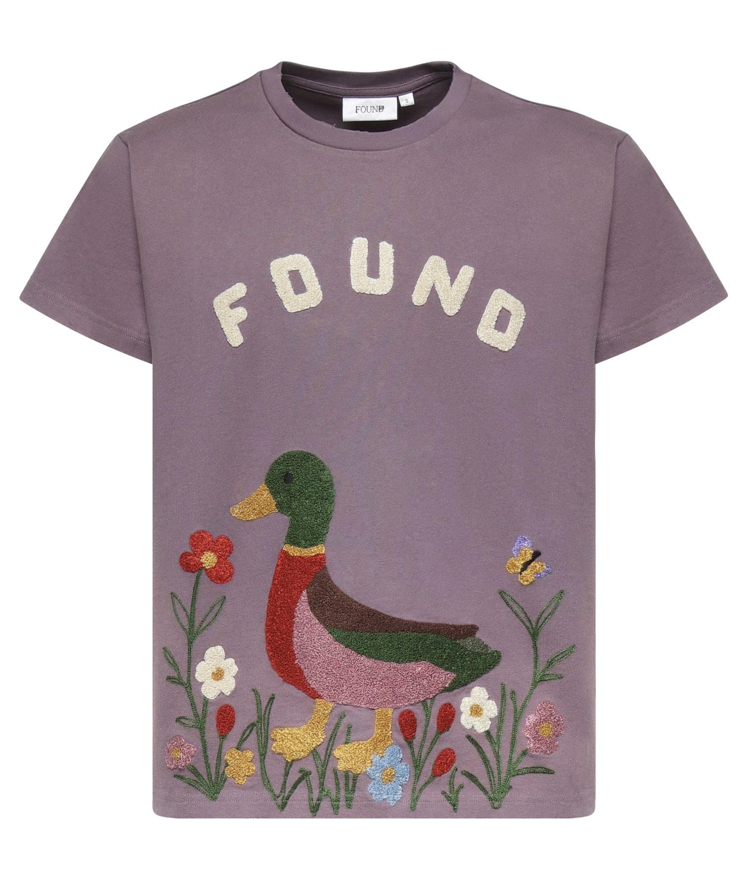 T-shirt con ricamo in cotone FOSS26TT09012 6363 FOUND 