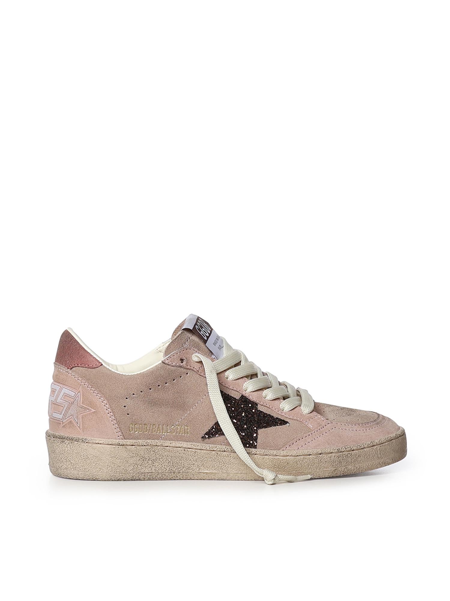 Sneakers Ball Star in suede con glitter GWF00117 F00869425819 GOLDEN GOOSE 