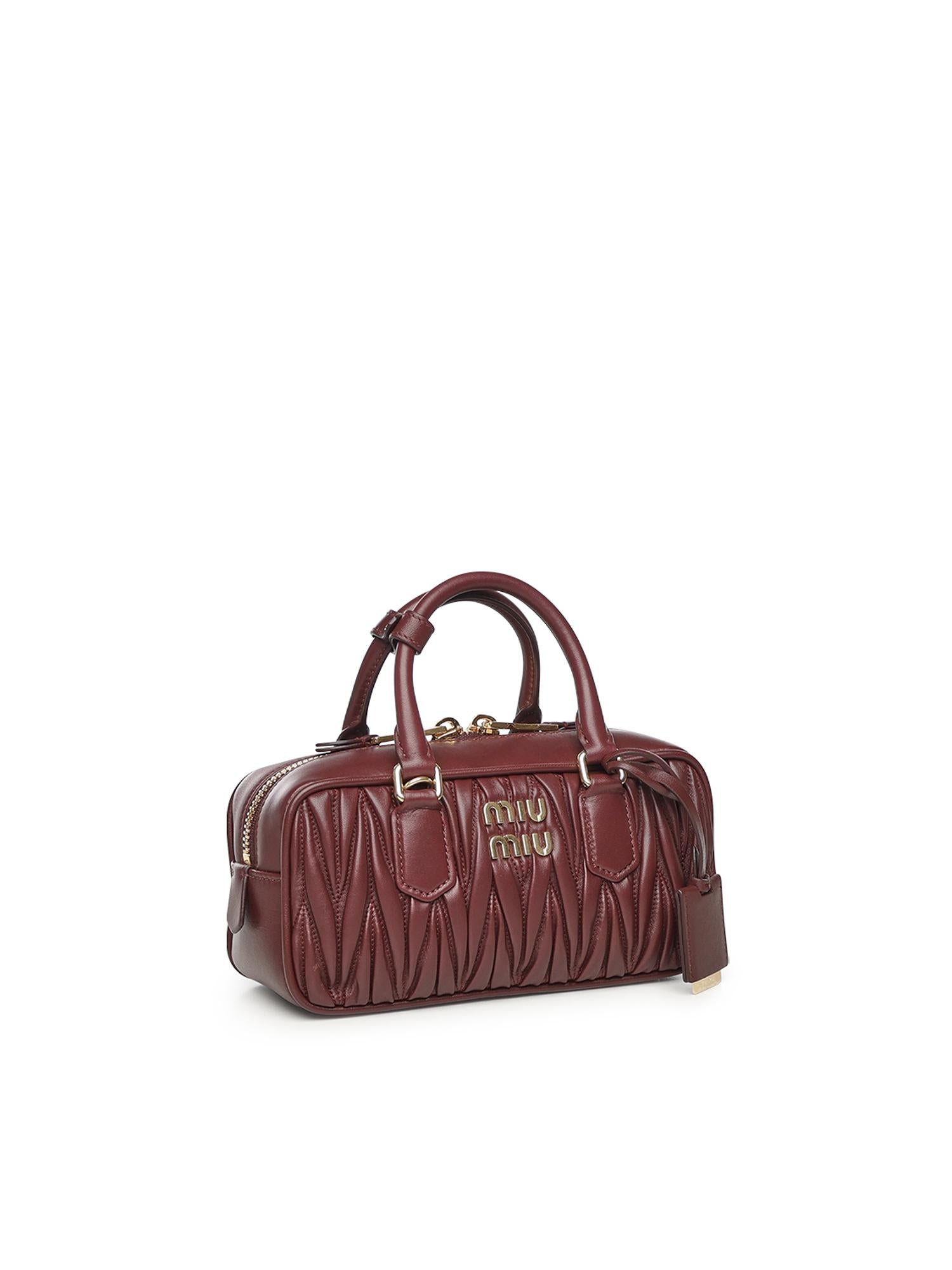 Borsa Arcadie in nappa matelassé 5BB142 AN88F0007 MIU MIU 