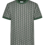 T-shirt in jacquard con monogramma<BR/> TH1197 D1R LACOSTE 