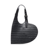 Borsa Croco Heart in pelle COPBA112F6075 BLK COPERNI 