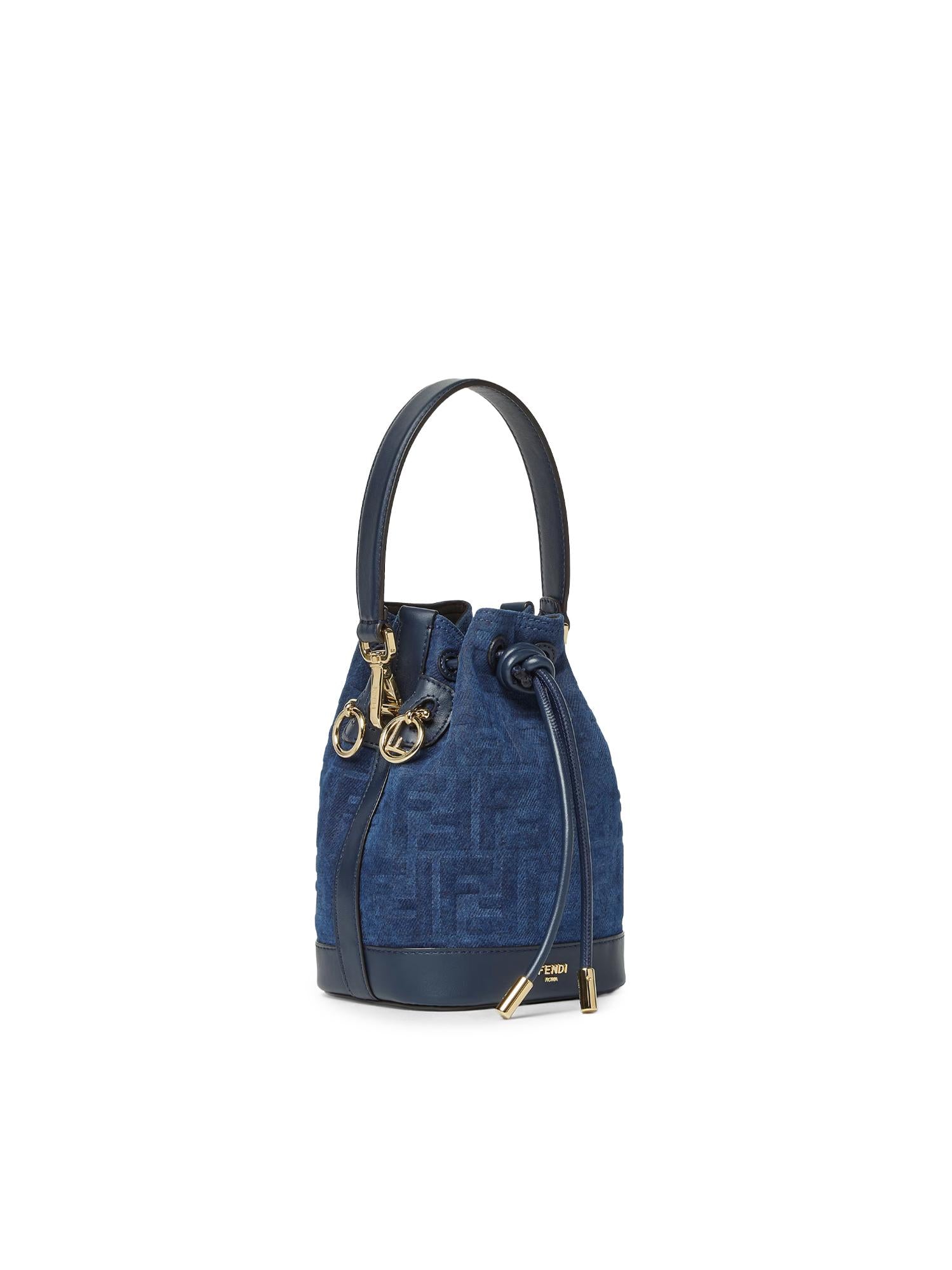 Minibag Mon Tresor in denim FF Jacquard 8BS109 AVR6F1UJW FENDI 