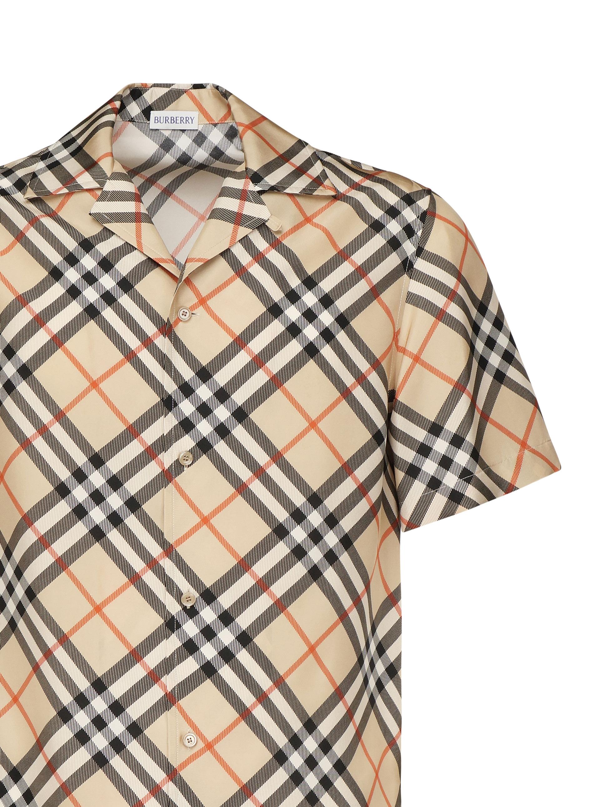 Camicia Check in seta 8091202 B9368 BURBERRY 