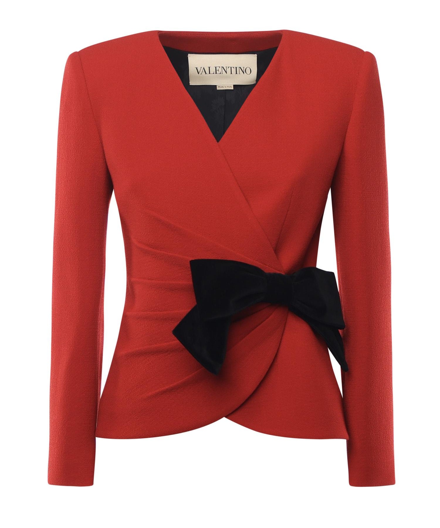 Giacca in wool crepe con fiocco a contrasto 7B0CE520 9Q09QK VALENTINO GARAVANI 
