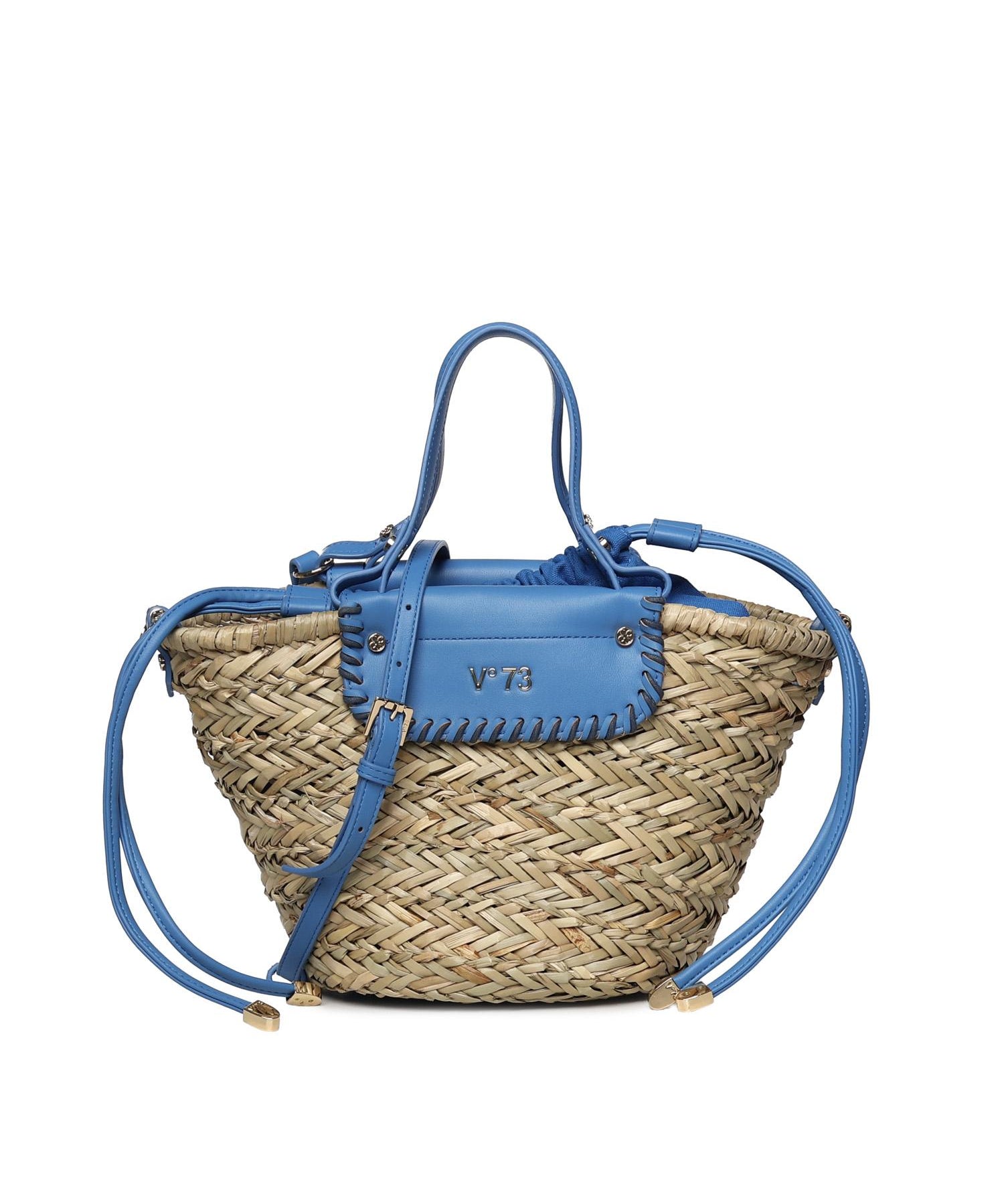 Mini bag Vanna con logo 73BS9N202 VANNABLUET/NATURALE V° 73 