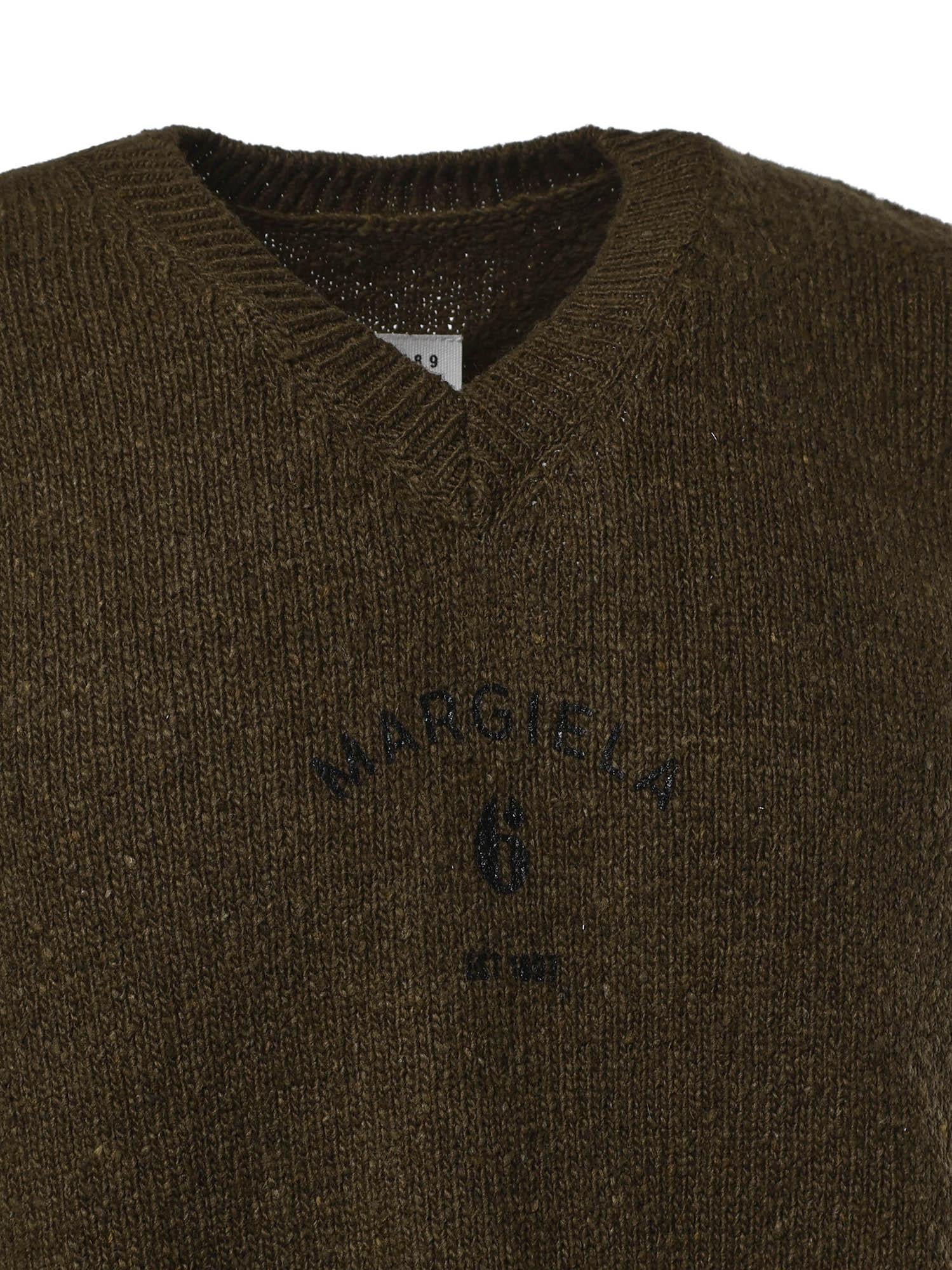 Gilet in maglia di lana SH0FB0026 M13283727S MM6 Maison Margiela 