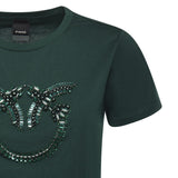 T-shirt logo Love Birds decorato 100535 A2RNX79 PINKO 