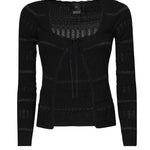 Polo maniche lunghe con riga metallizzata 104734 A2FCZ99 PINKO 