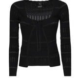 Polo maniche lunghe con riga metallizzata 104734 A2FCZ99 PINKO 