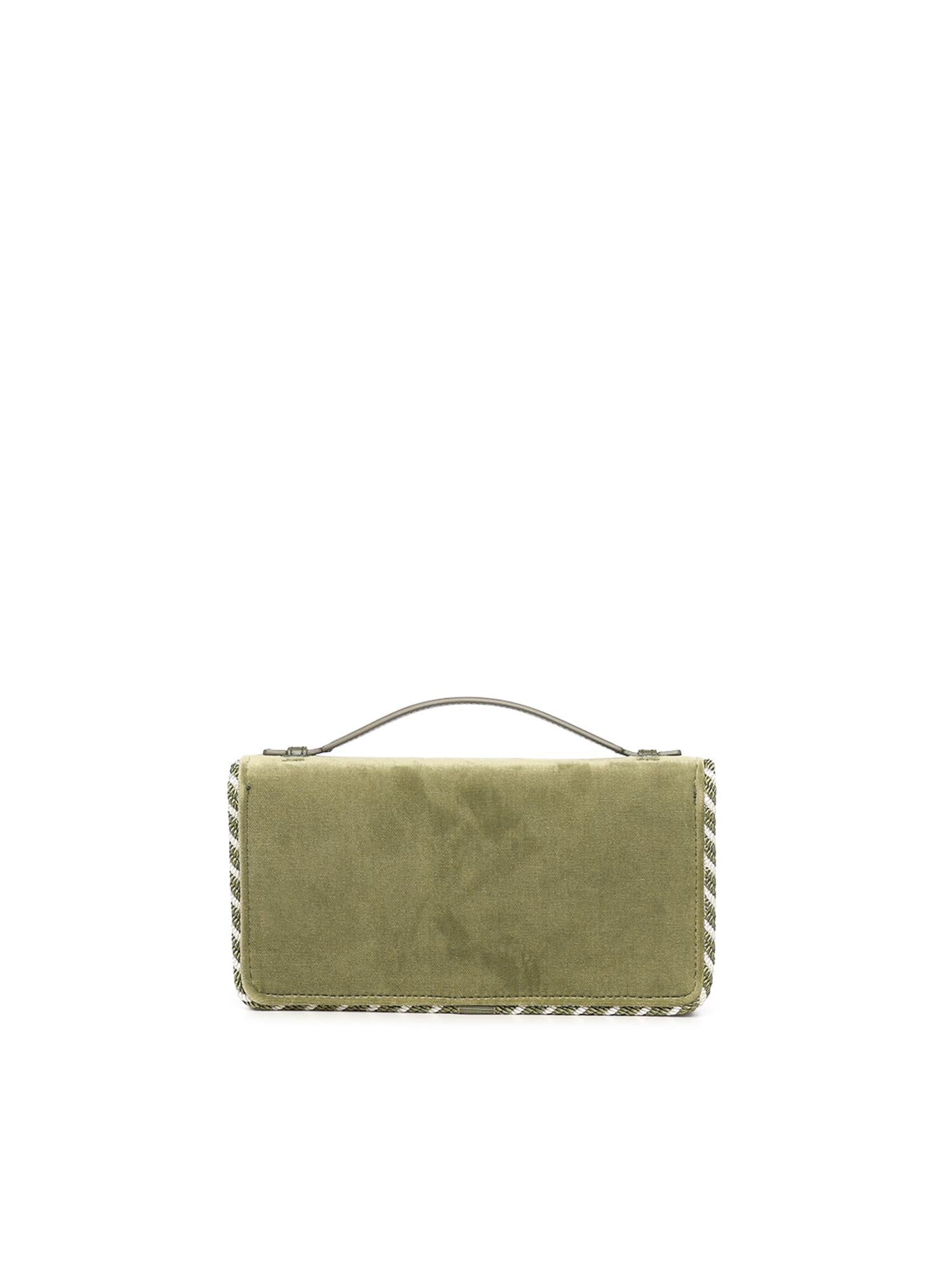 Portafoglio con catena Vlogo Signature in velluto con logo gioiello<BR/> 7W2P0AU1 CPXBCX VALENTINO GARAVANI 