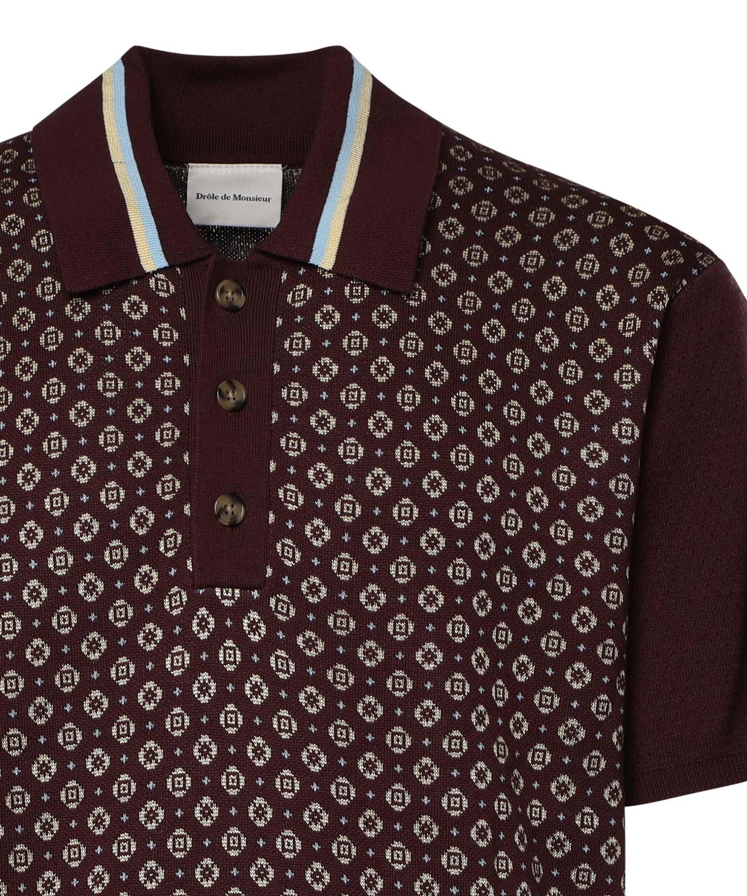 Polo in maglia jacquard KPO205CO261 DRD Drôle de Monsieur 