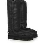 Stivali Eskimo 40 rhinestones logo MUFW101052B CBKG MOU 