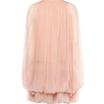 Mini abito con mantella in mussola di seta CH26SRO02001 6L6 CHLOÉ 