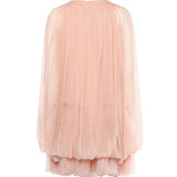 Mini abito con mantella in mussola di seta CH26SRO02001 6L6 CHLOÉ 