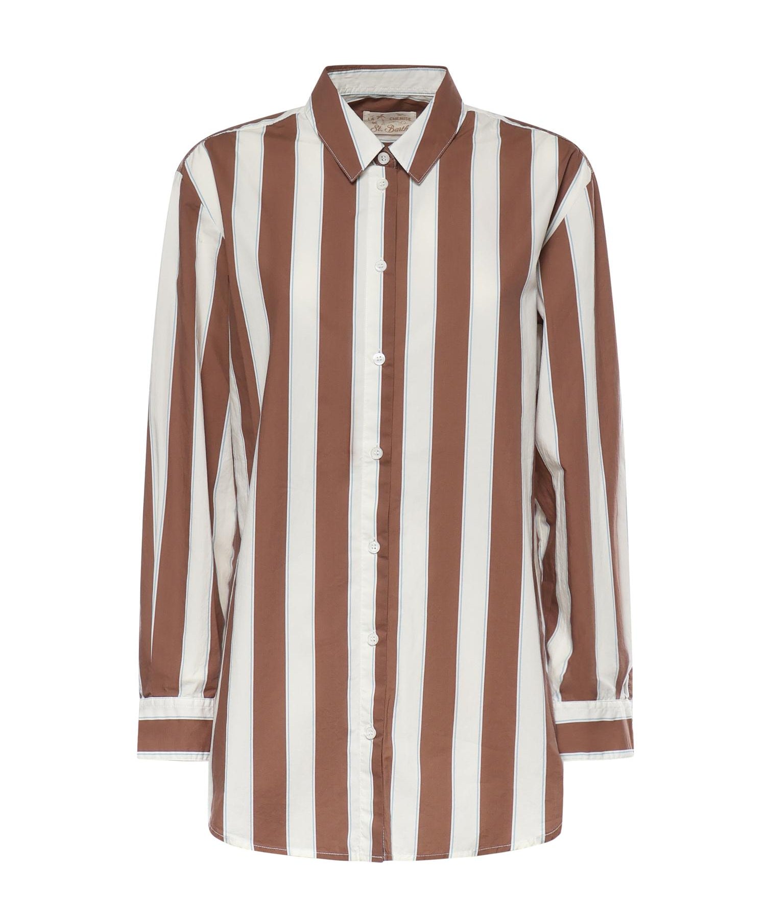 Camicia in cotone a righe con ricamo BRIG001 01418L MC2 SAINT BARTH 
