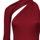 Abito monospalla in crepe di jersey 424JR0523JS0145 4031 COURREGES 