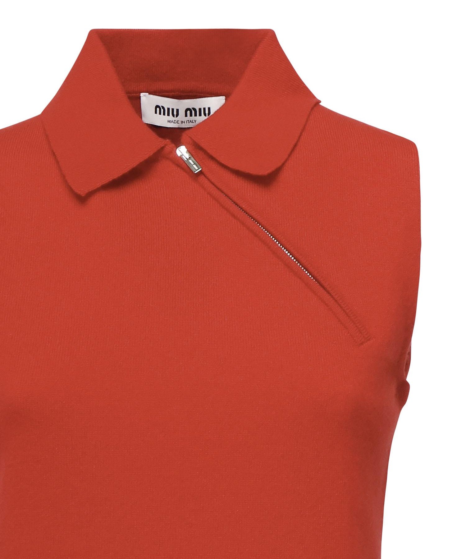 Polo smanicata in cashmere MML00D 18A9F0011 MIU MIU 