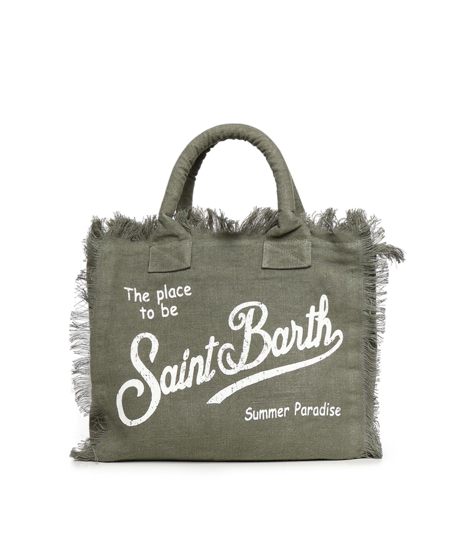 Borsa Vanity in lino con logo VANI022 00144L MC2 SAINT BARTH 