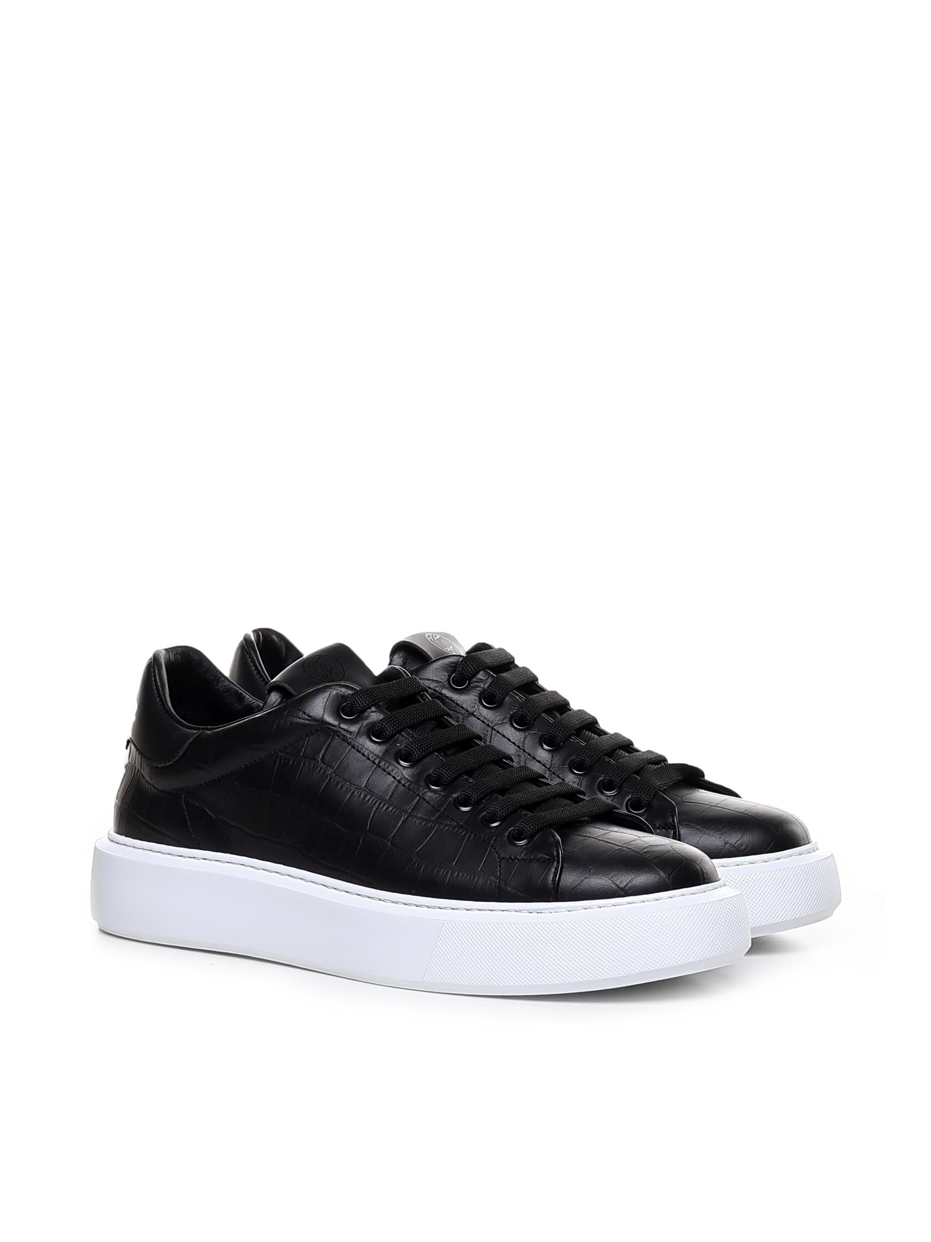 Sneakers Fire2 crock in pelle FIRE 2 CROCKBLACK GIULIANO GALIANO 