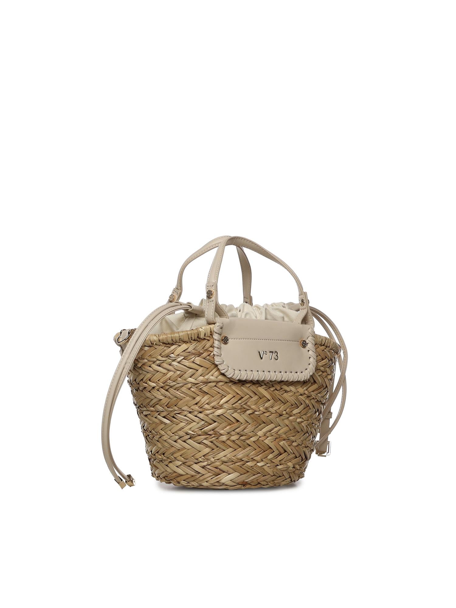 Mini bag Vanna con logo 73BS9N202 VANNAOFF WHITE/NATURALE V° 73 