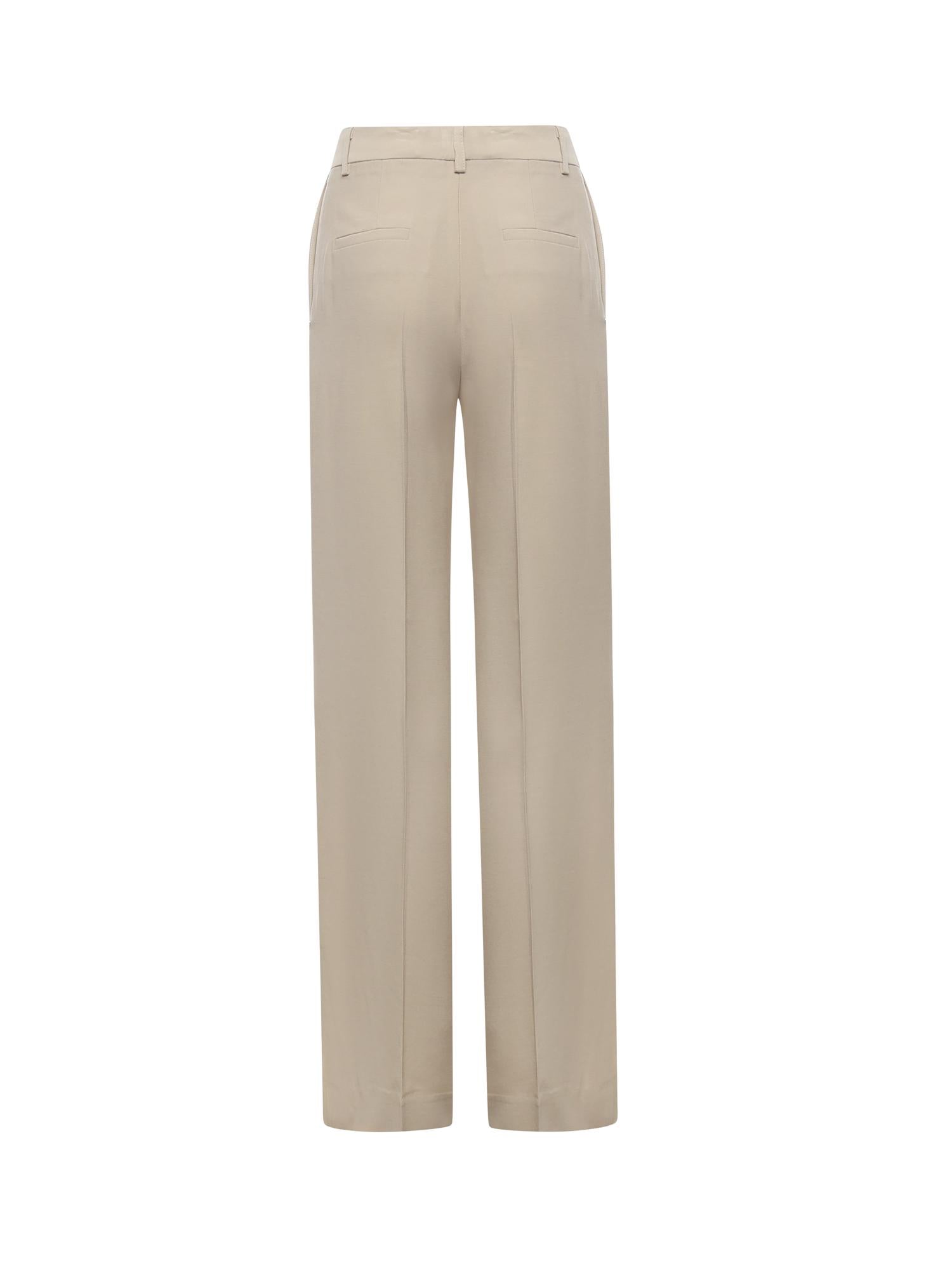 Pantalone in viscosa e lana TP9958 ECRU OTTOD'AME 