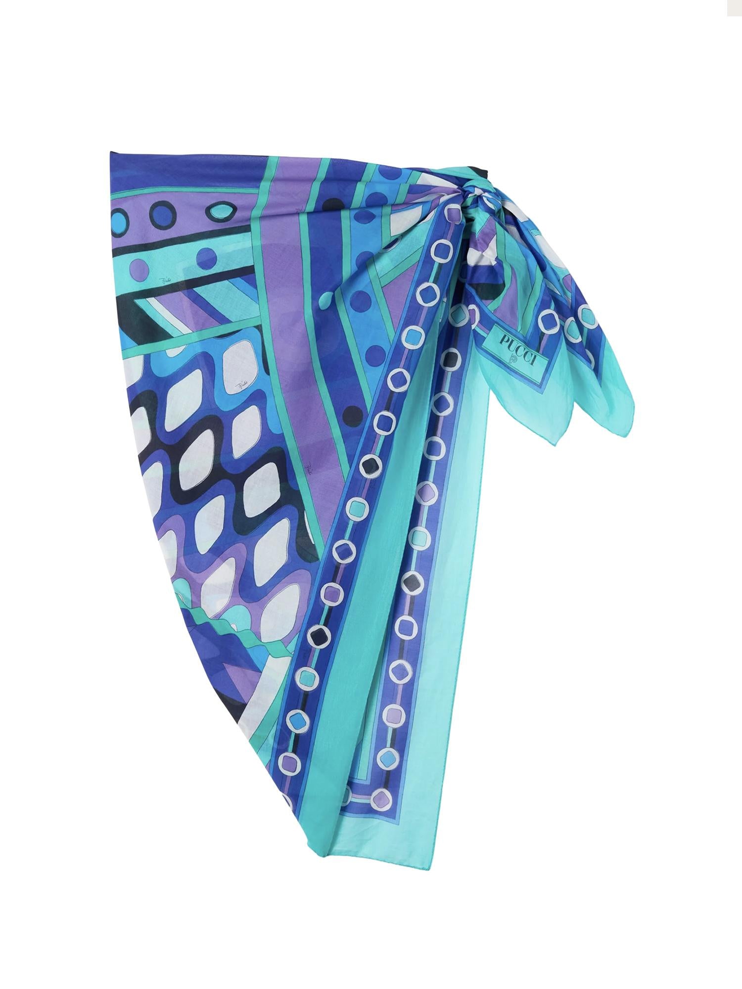 Pareo in cotone con stampa Vivara 6HPD15 6H975P70 PUCCI 