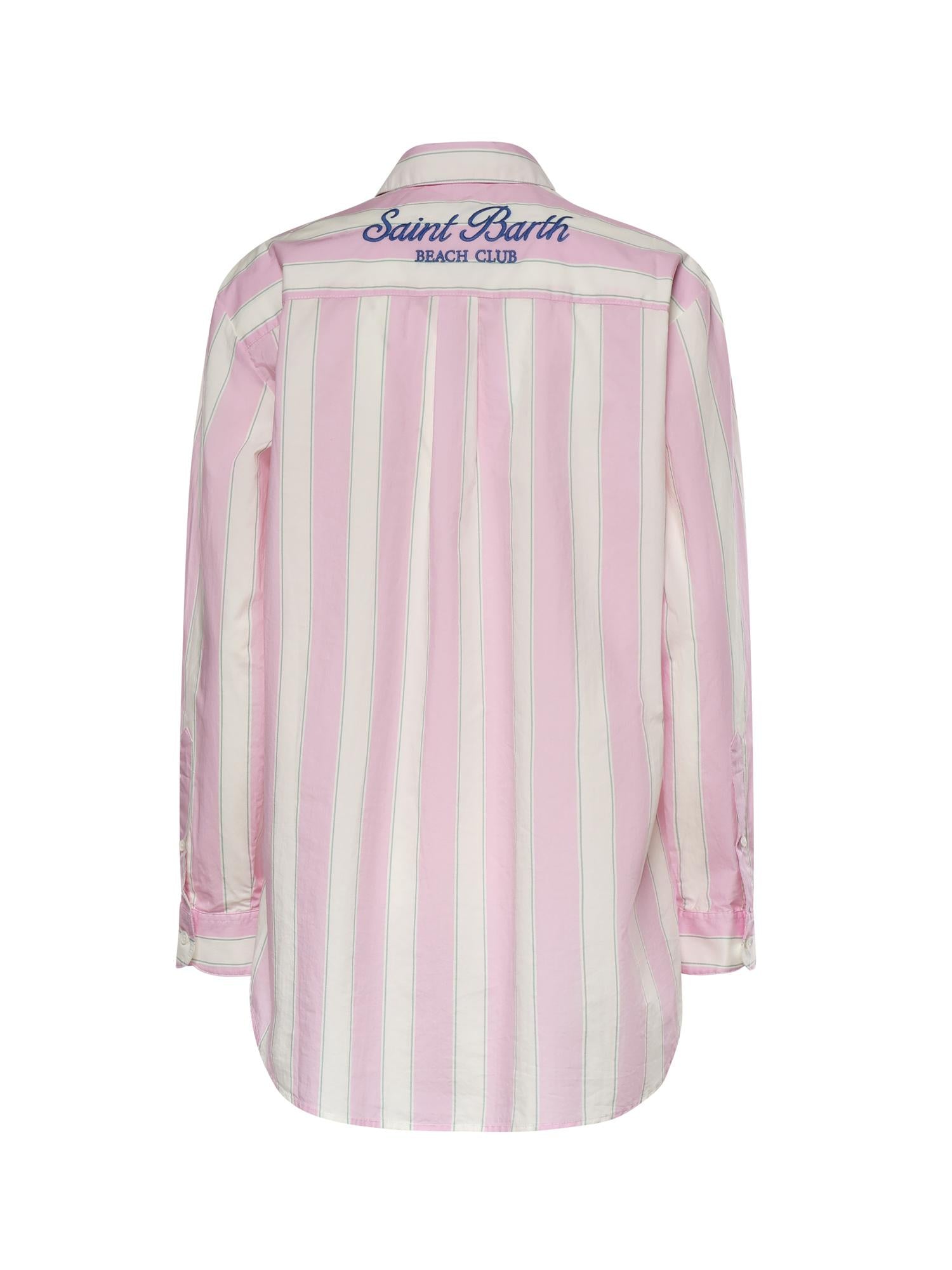 Camicia in cotone a righe con ricamo BRIG001 00897L MC2 SAINT BARTH 