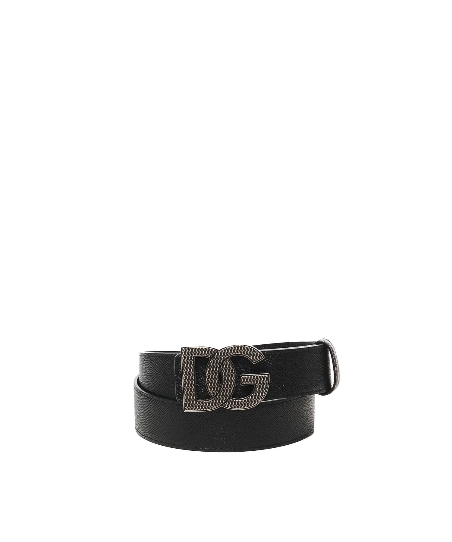 Cintura con logo in pelle di vitello BC4943 AG6518B956 DOLCE & GABBANA 