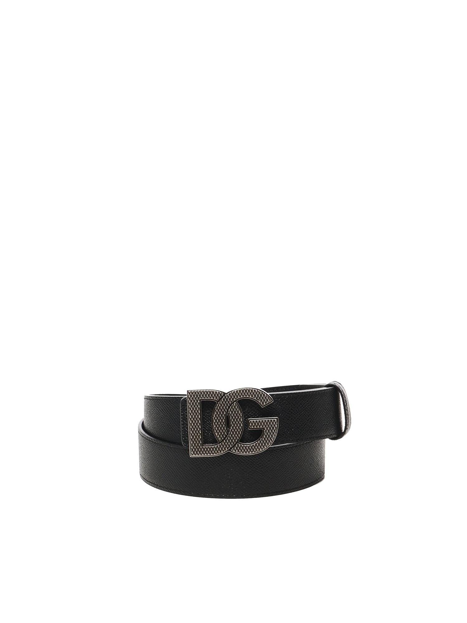 Cintura con logo in pelle di vitello BC4943 AG6518B956 DOLCE & GABBANA 