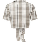 Camicia cropped in cotone Check 8109229 C2539 BURBERRY 