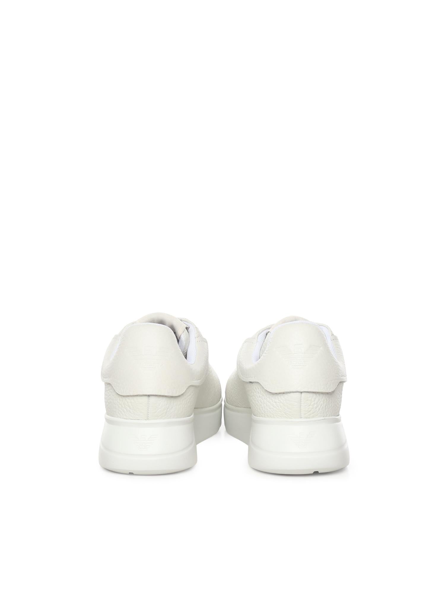 Sneaker in pelle con logo EM003663 AF19999U0001 EMPORIO ARMANI 