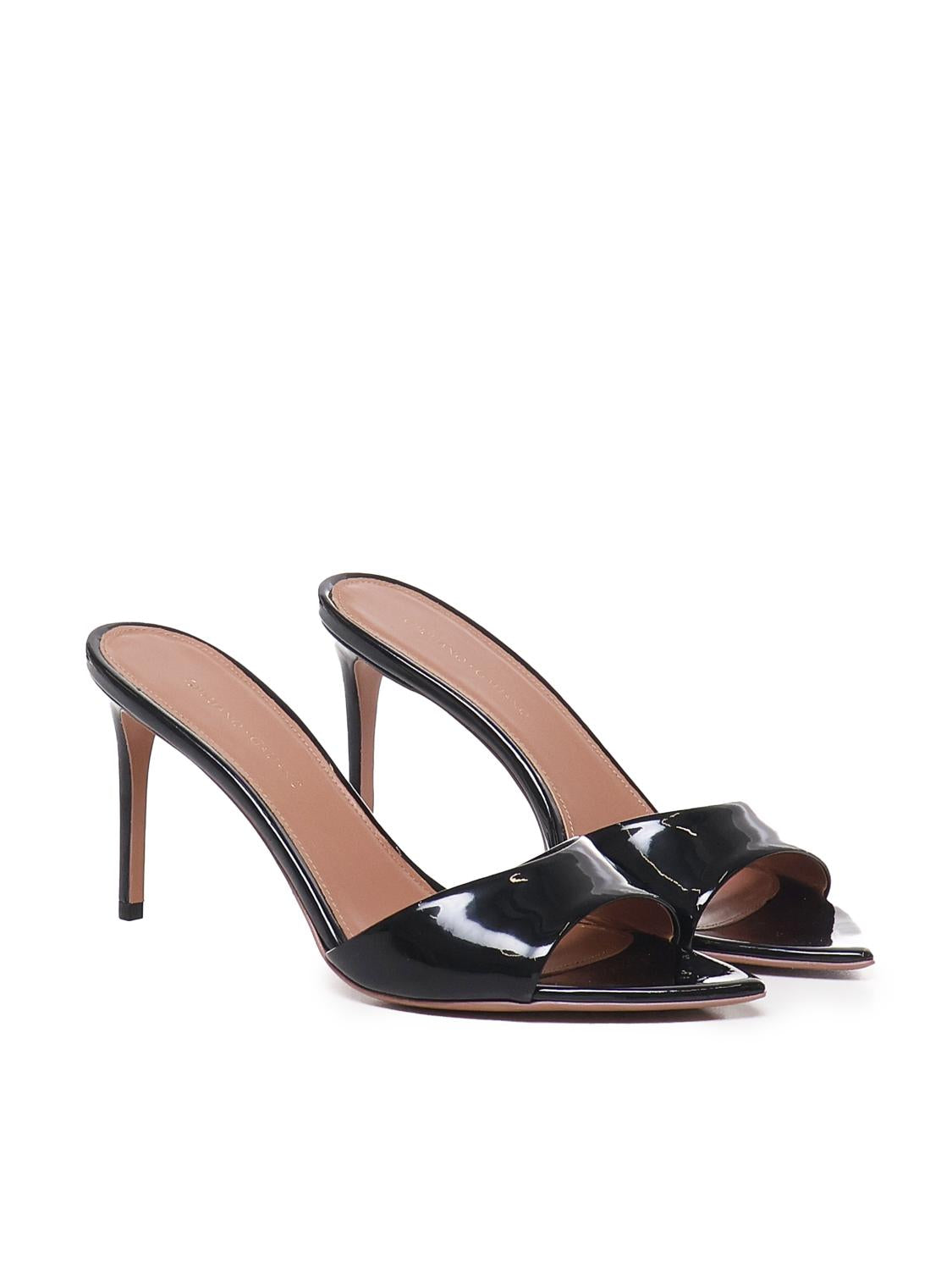 Mule Alixia in vernice<BR/> ALIXIA80 VERNICENERO GIULIANO GALIANO 