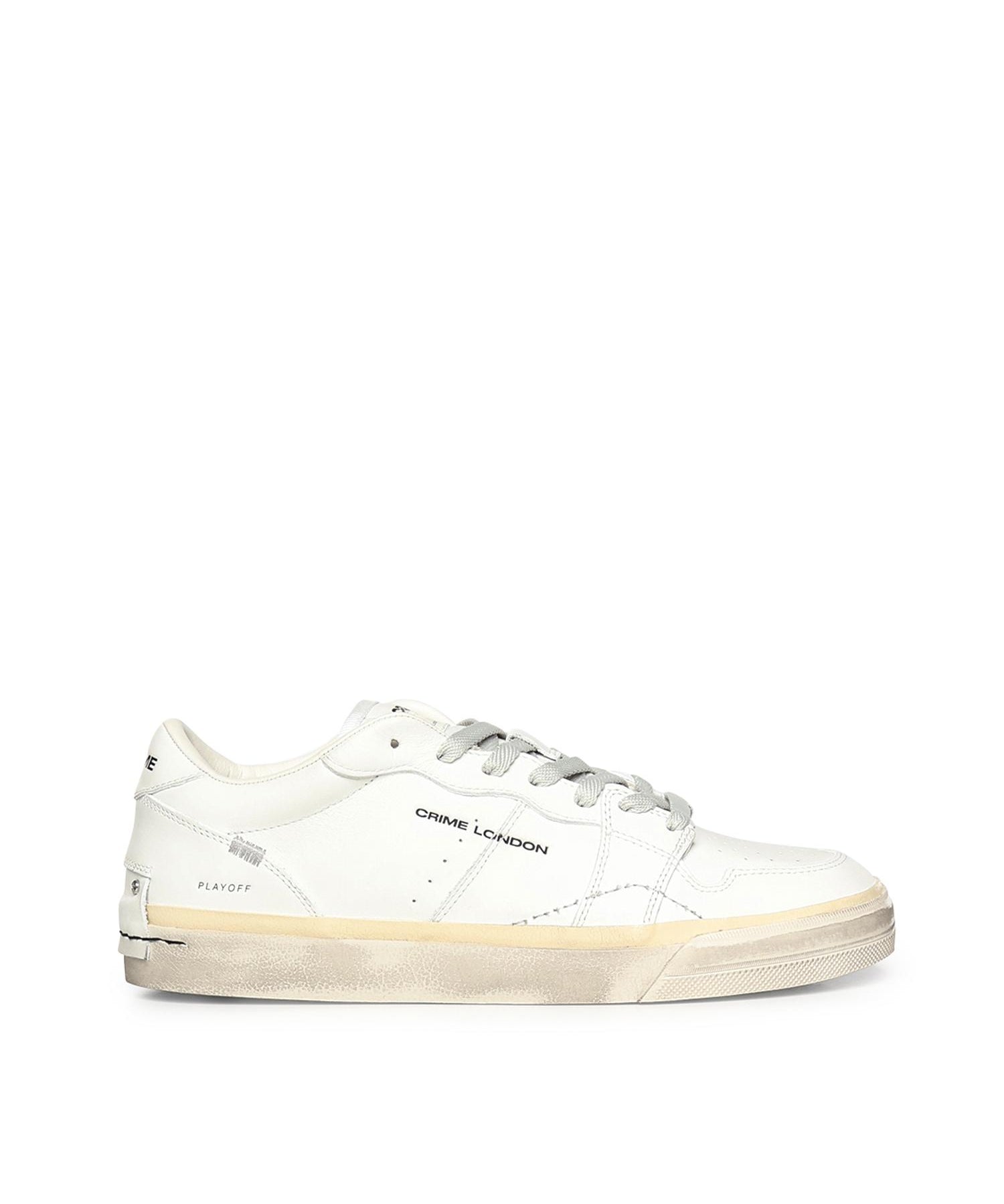 Sneaker Playoff in pelle<BR/> 19500PP8B WHITE CRIME LONDON 