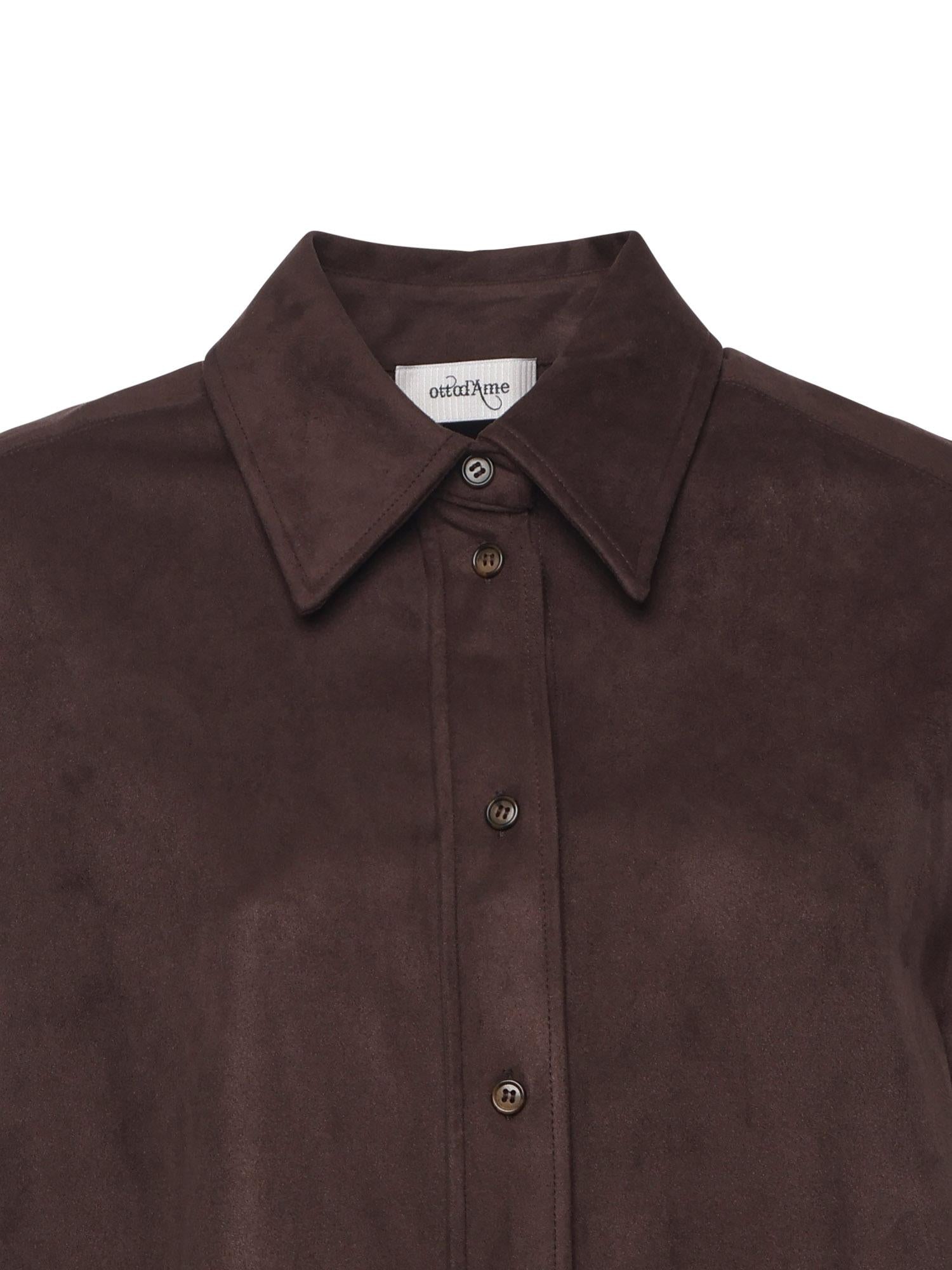 Camicia con fondo arrotondato DC5157 BROWN OTTOD'AME 