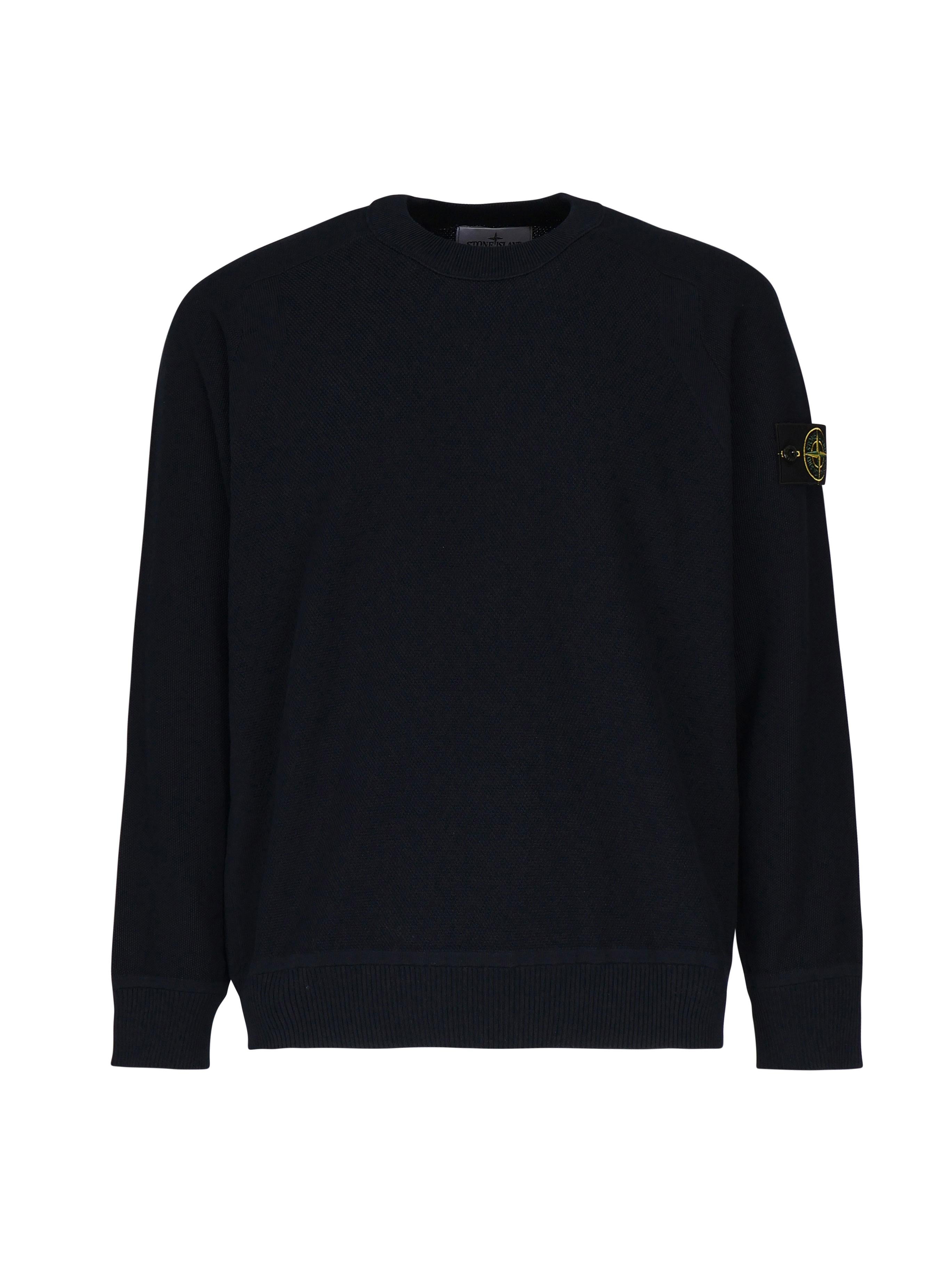 Maglione girocollo dal taglio ampio con dettagli a coste K1S155100036 S00B5V0020 STONE ISLAND 