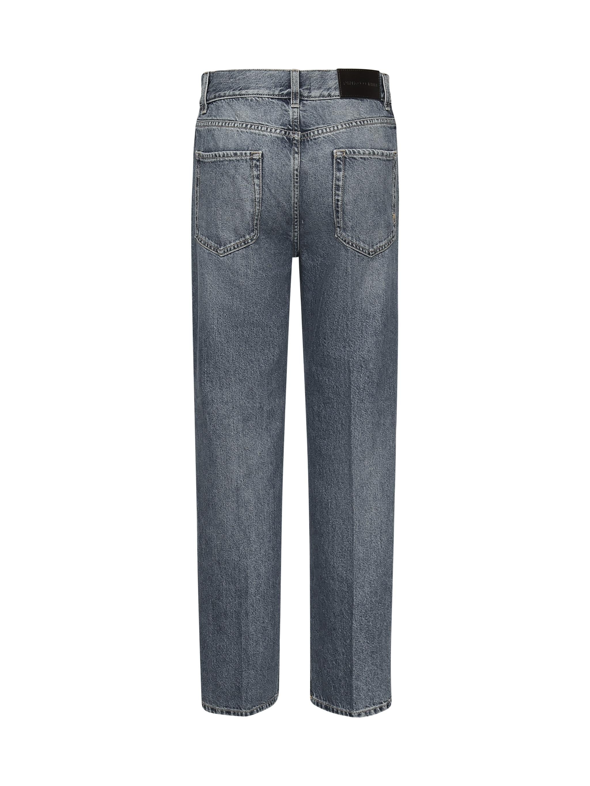 Jeans larghi con piega davanti 104600 A2DYPJU PINKO 