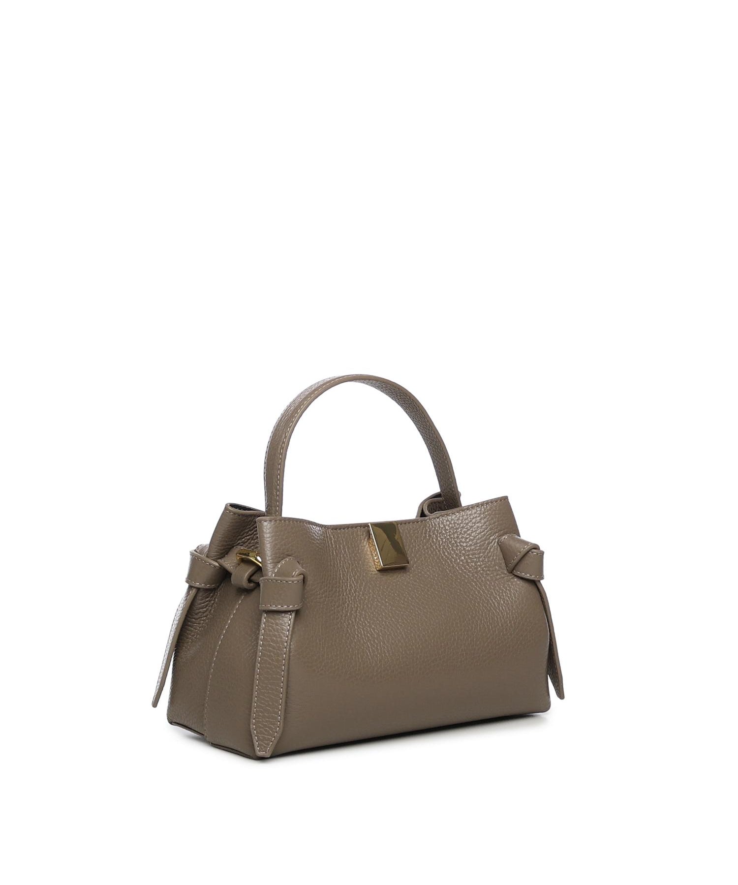Borsa Gyoza mini in pelle GYOZA MINI PEBBLE GRAIN LEATHER TAUPE YUZEFI 