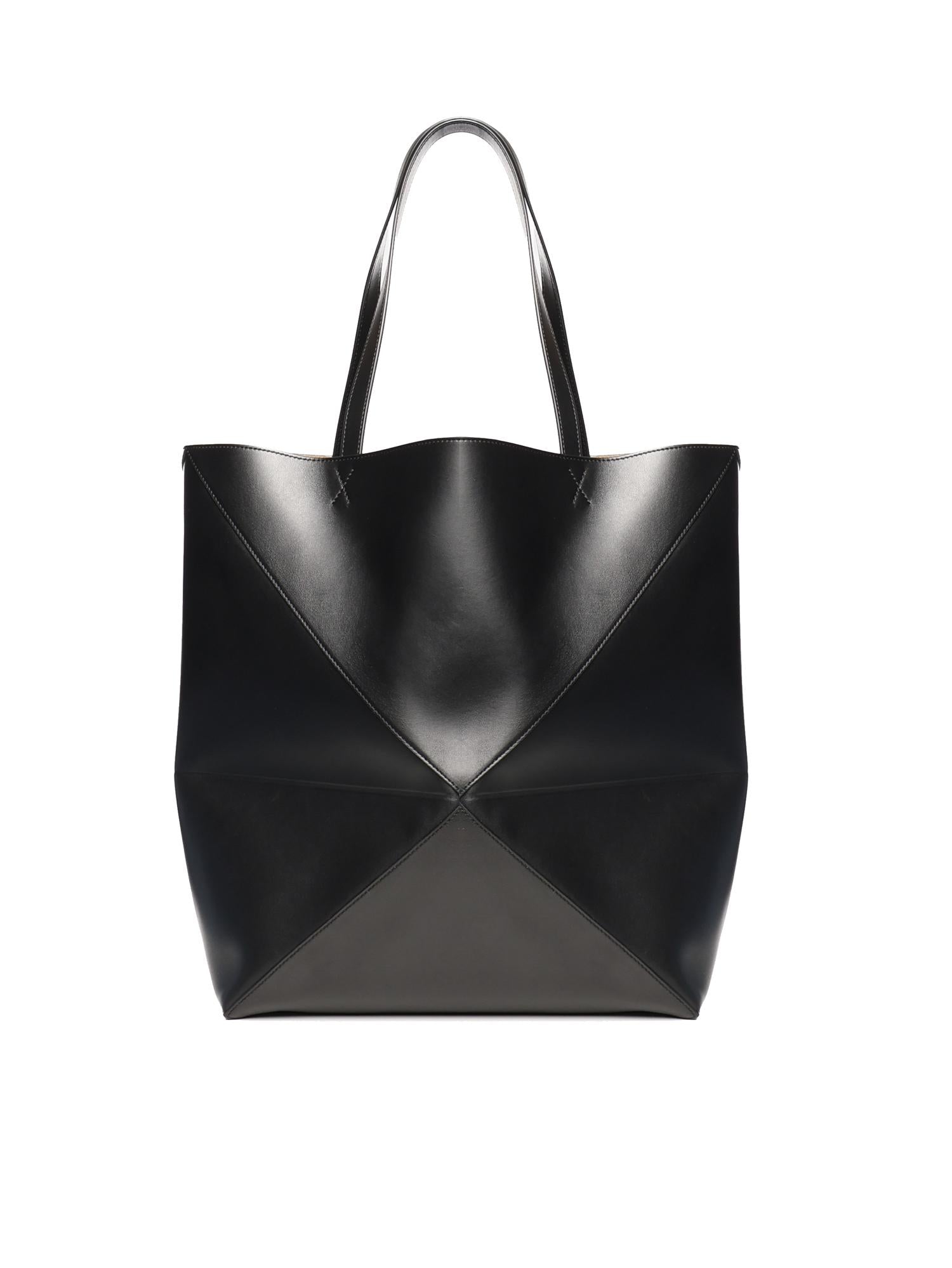 Borsa Puzzle Fold Tote XL in pelle di vitello B933Q18X01 1100 LOEWE 